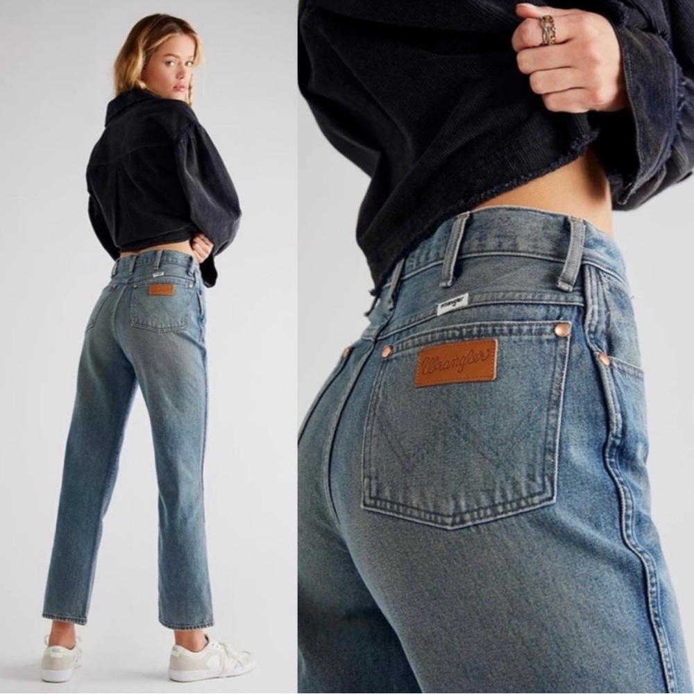 Free people Wrangler Women's Denim Straight Leg Jeans